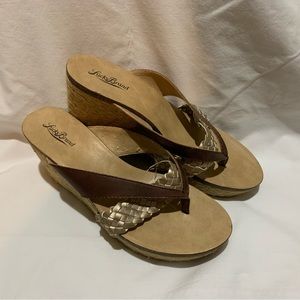 Lucky Brand Norrah Wedge Sandal w/Gold Braiding